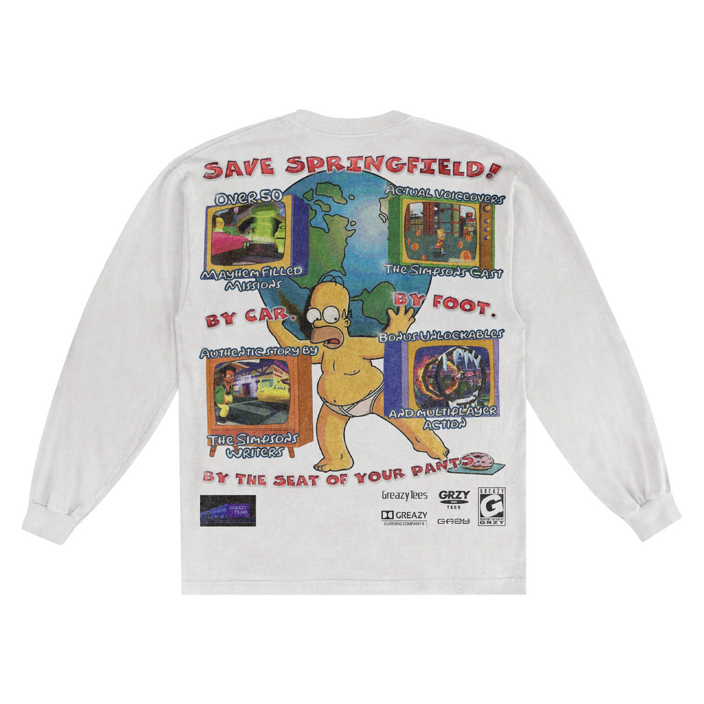 The Simpsons Hit & Run Classic Long Sleeved Tee Hoodie, Sweatshirt | ZylaModa.com (Image 2)