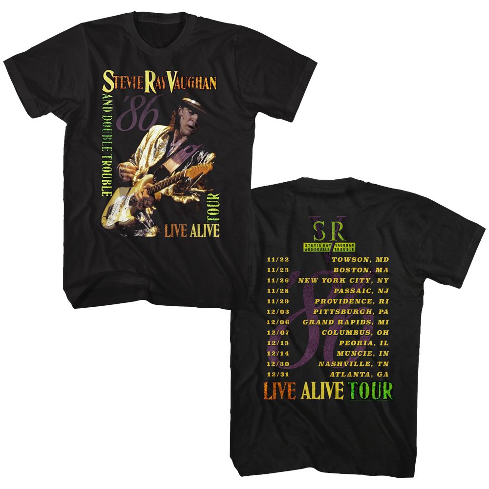 Stevie Ray Vaughan - Live Alive Tour Boyfriend Tee Hoodie, Sweatshirt | ZylaModa.com