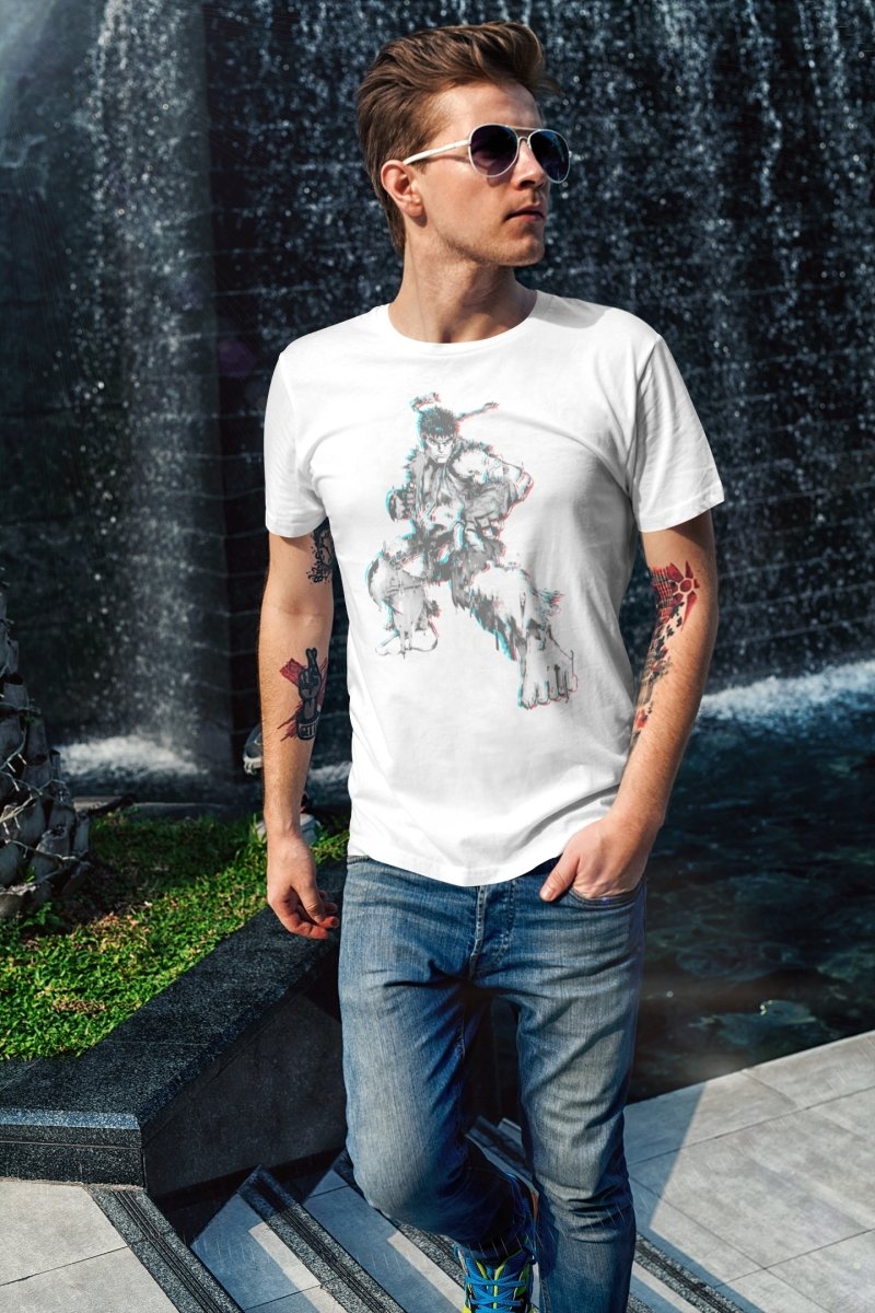 Street Fighter Glitch Fighter T-Shirt Hoodie, Sweatshirt | ZylaModa.com (Image 1)