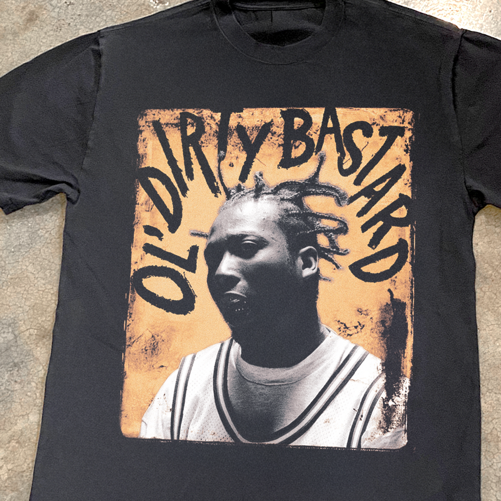'OL DIRTY BASTARD' CANVAS BLACK HEAVYWEIGHT T-SHIRT Hoodie, Sweatshirt | ZylaModa.com (Image 2)