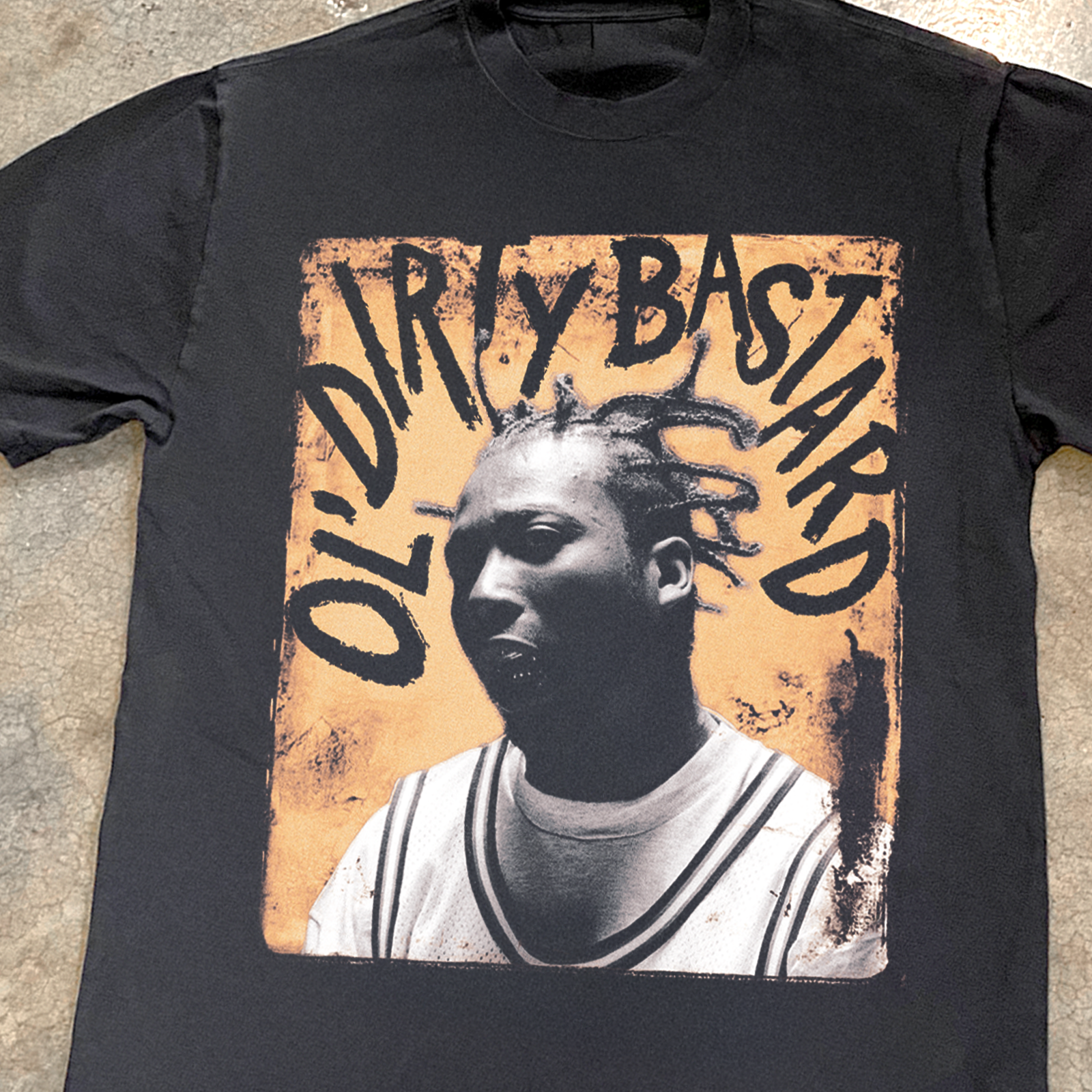 'OL DIRTY BASTARD' CANVAS BLACK HEAVYWEIGHT T-SHIRT Hoodie, Sweatshirt | ZylaModa.com (Image 2)