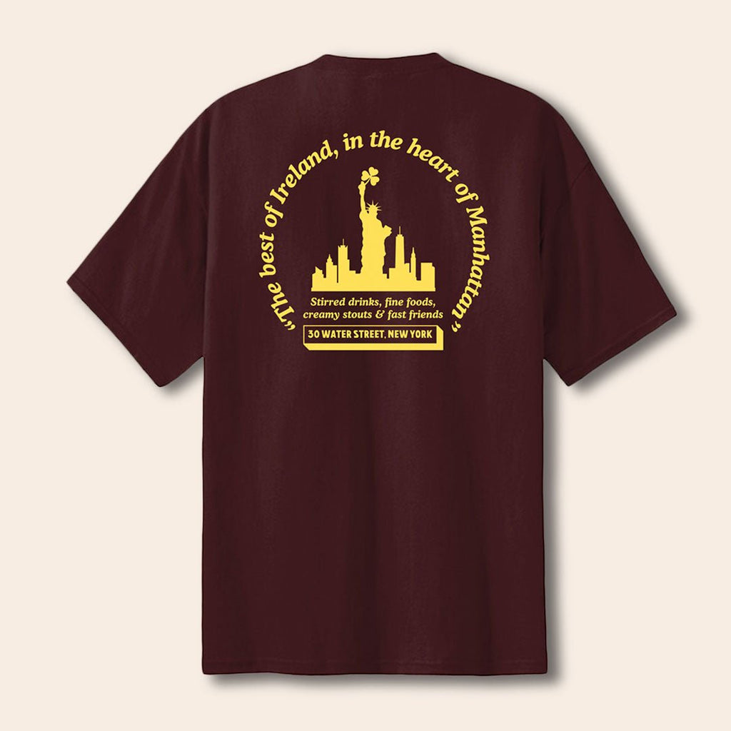The Dead Rabbit - Irish Imports Welcome to New York T-Shirt - Athletic Maroon Hoodie, Sweatshirt | ZylaModa.com (Image 2)