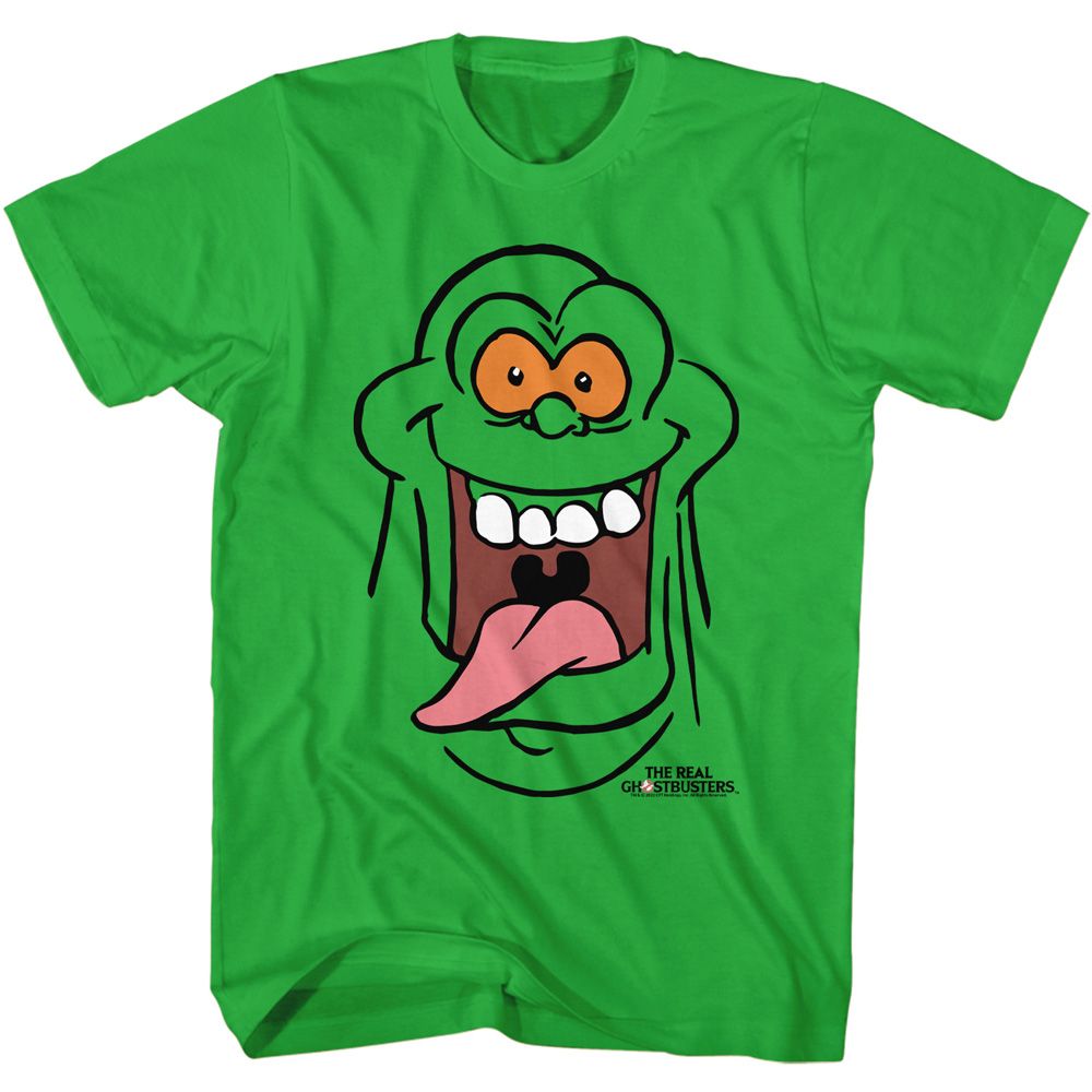 The Real Ghostbusters - RGB Slimer Face Boyfriend Tee Hoodie, Sweatshirt | ZylaModa.com