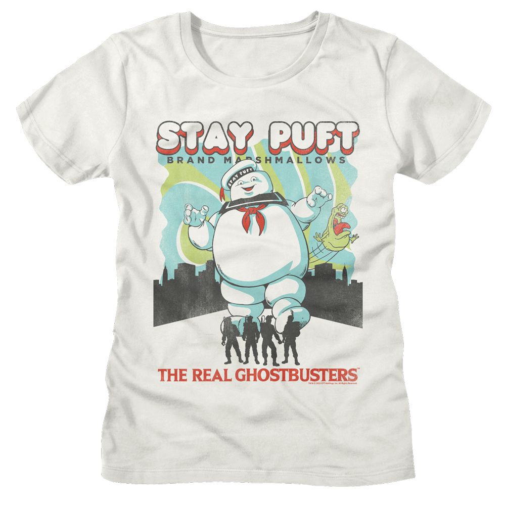 The Real Ghostbusters - RGB Stay Puft And Busters Womens T-Shirt Hoodie, Sweatshirt | ZylaModa.com