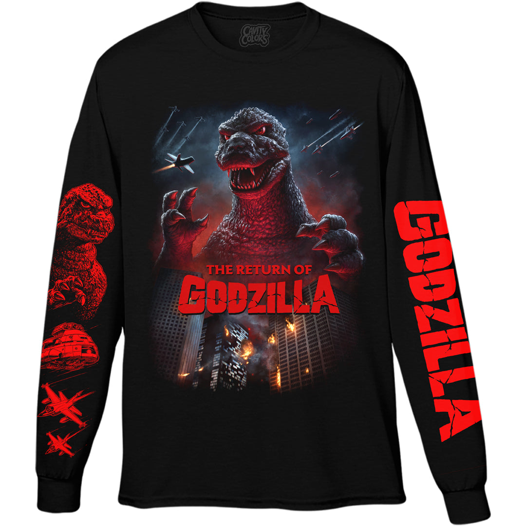 THE RETURN OF GODZILLA: 40TH ANNIVERSARY - LONG SLEEVE SHIRT Hoodie, Sweatshirt | ZylaModa.com (Image 1)