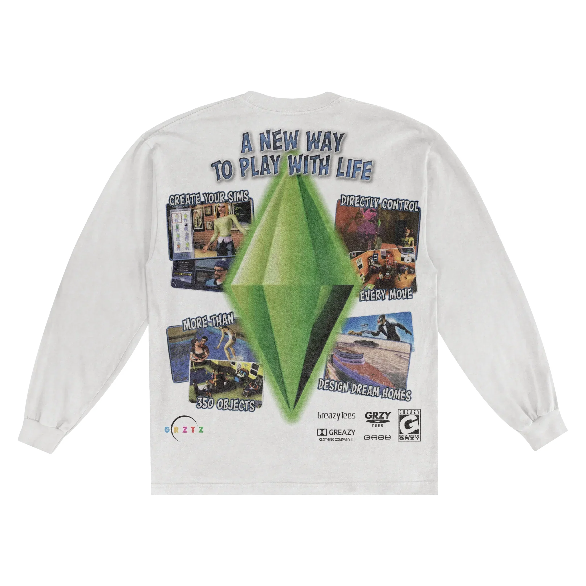 The Sims Classic Long Sleeved Tee Hoodie, Sweatshirt | ZylaModa.com (Image 2)