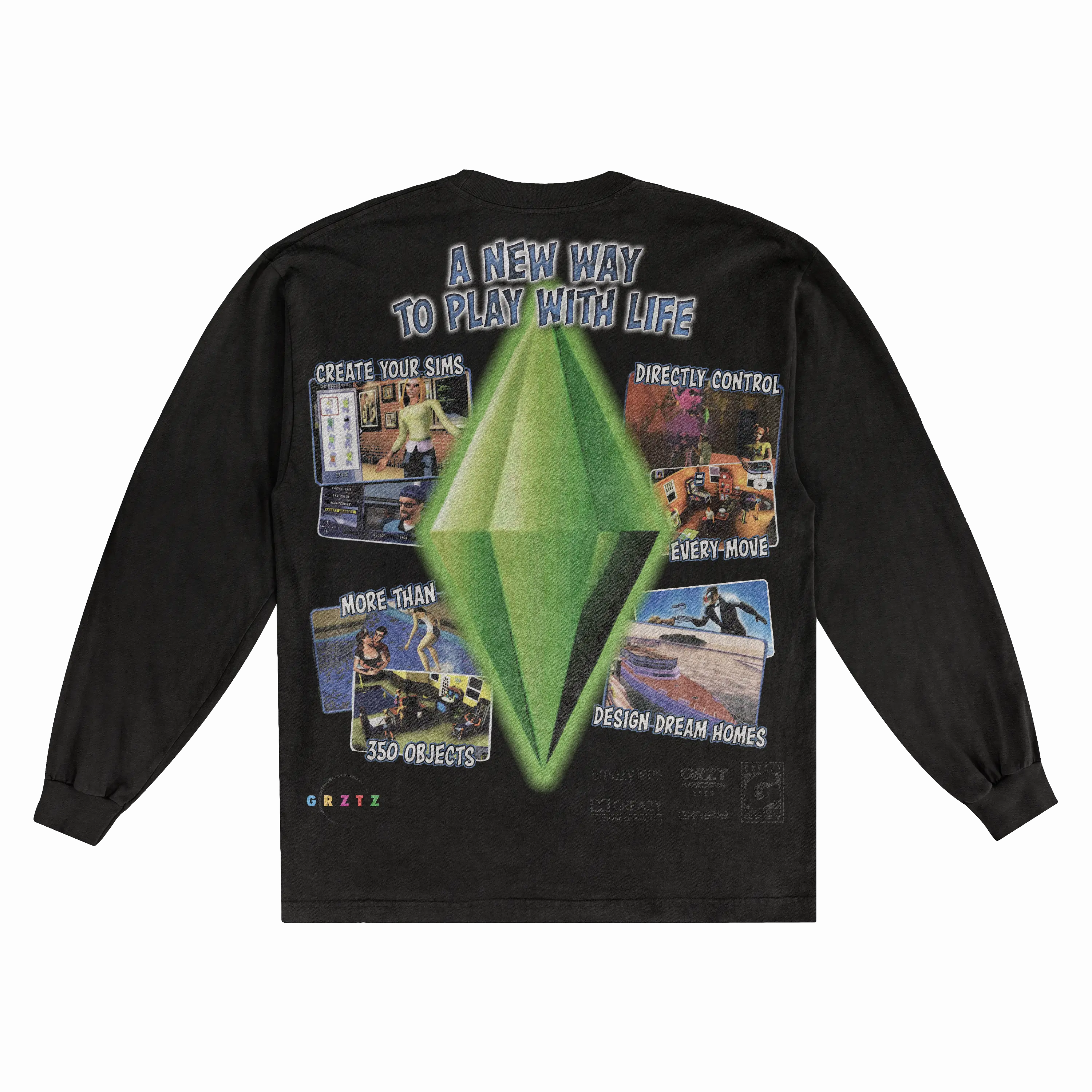 The Sims Classic Long Sleeved Tee Hoodie, Sweatshirt | ZylaModa.com (Image 4)