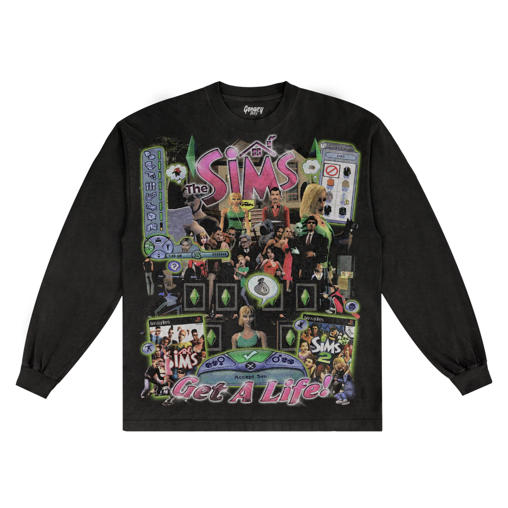 The Sims Classic Long Sleeved Tee Hoodie, Sweatshirt | ZylaModa.com (Image 3)