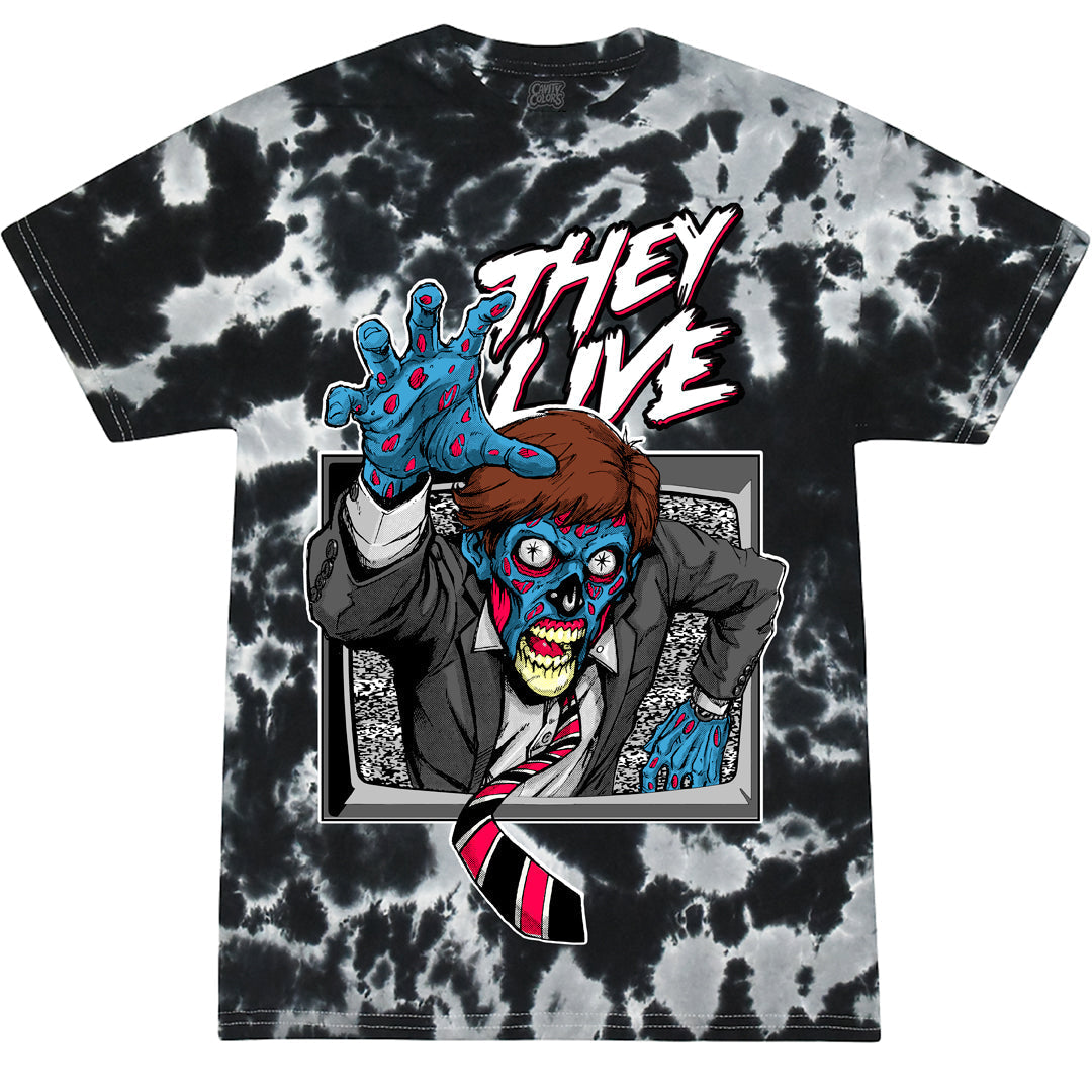 THEY LIVE: INVADER - T-SHIRT (TV STATIC TIE DYE) Hoodie, Sweatshirt | ZylaModa.com (Image 1)