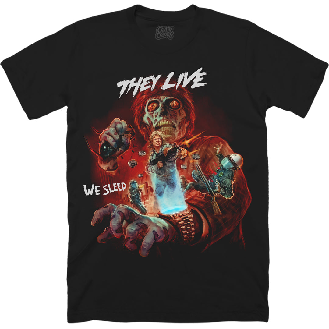 THEY LIVE: WE SLEEP - T-SHIRT Hoodie, Sweatshirt | ZylaModa.com (Image 1)