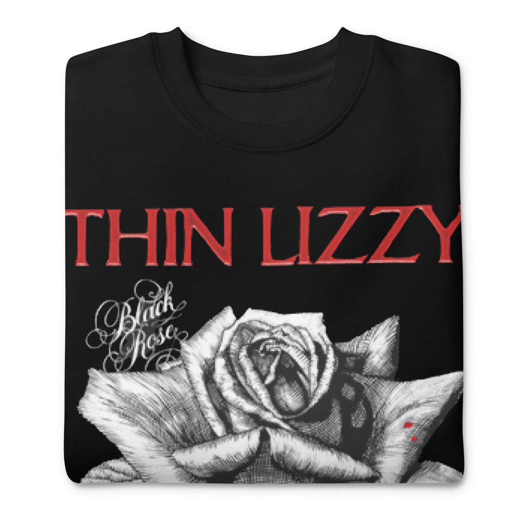 Thin Lizzy Black Rose Jumbo Print Sweatshirt T-Shirts, Hoodie | ZylaModa.com (Image 3)