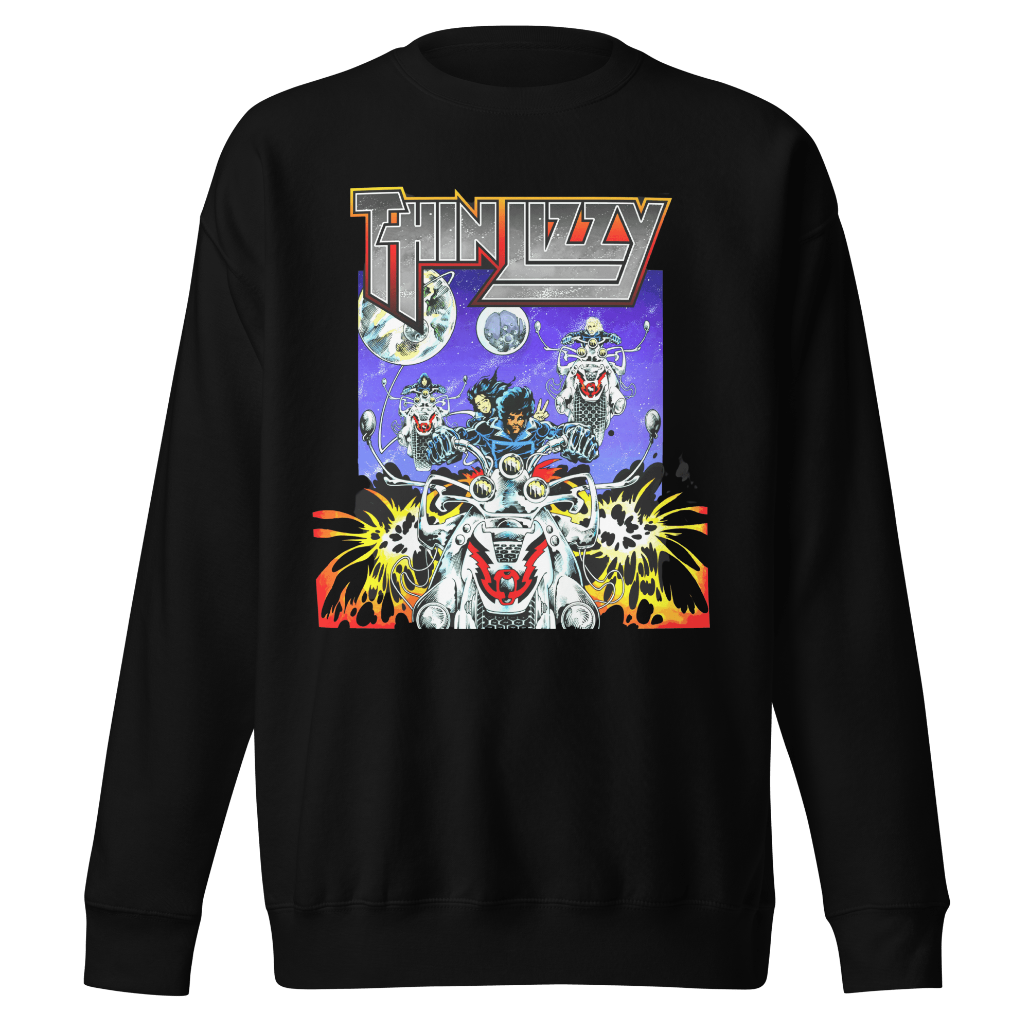 Thin Lizzy Night Riders Sweatshirt T-Shirts, Hoodie | ZylaModa.com (Image 1)