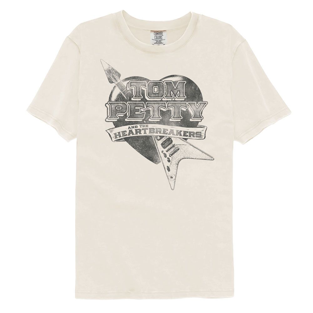 Tom Petty Guitar Heart Comfort Colors T-Shirt Hoodie, Sweatshirt | ZylaModa.com (Image 1)