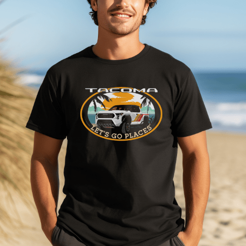 Toyota Men's Big and Tall  Tacoma "Let's Go Places" Tee Hoodie, Sweatshirt | ZylaModa.com (Image 2)