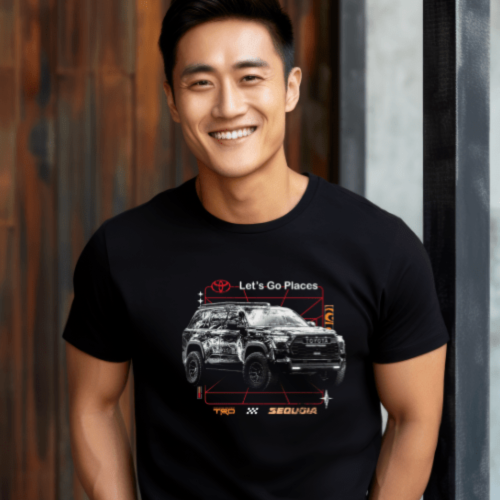 Toyota TRD Sequoia Let's Go Places 4x4 T-shirt Hoodie, Sweatshirt | ZylaModa.com (Image 2)
