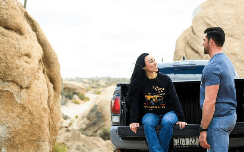 Toyota Tacoma At Home in the Wild 4x4 Long Sleeve Tee Hoodie, Sweatshirt | ZylaModa.com (Image 2)