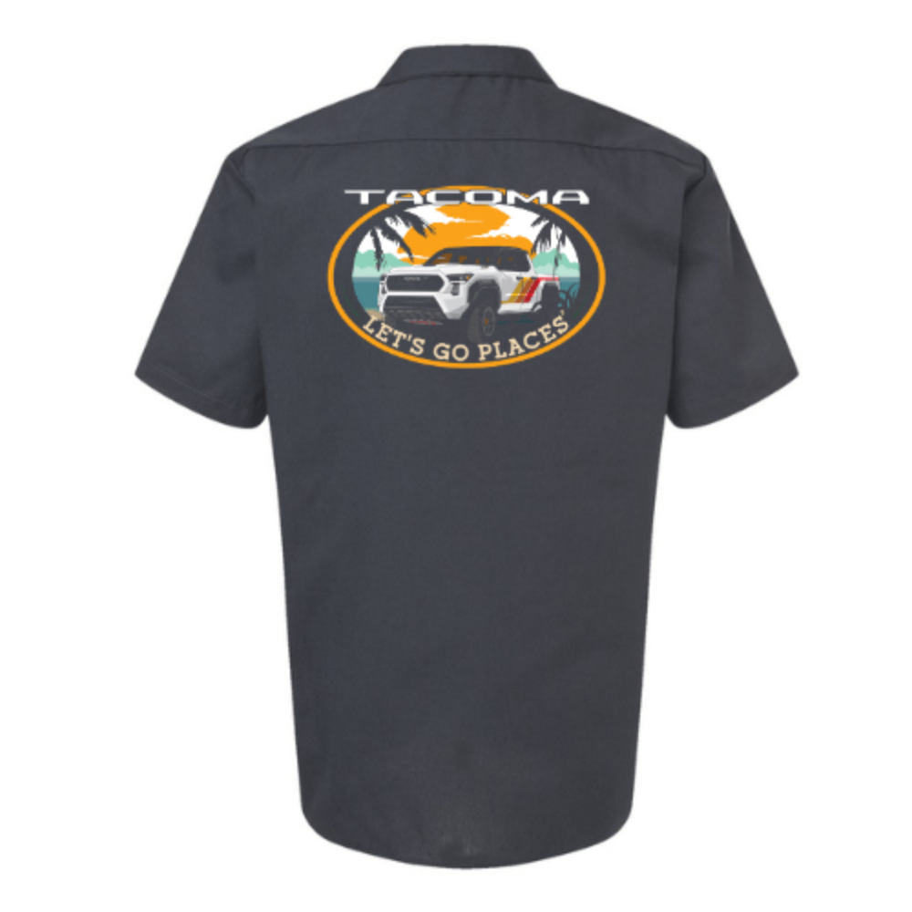 Toyota Tacoma Beach Lifestyle GearÃ¢â‚¬â€œDickies Men's Work Shirt Hoodie, Sweatshirt | ZylaModa.com (Image 1)