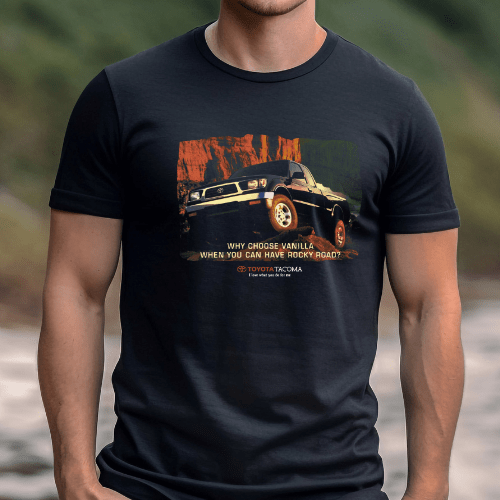 Toyota Tacoma Men's Big and Tall Retro T-shirt-Vintage Off Road Hoodie, Sweatshirt | ZylaModa.com (Image 3)