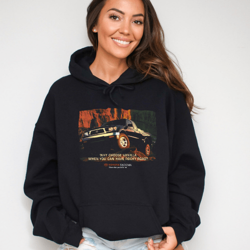 Toyota Tacoma Pick-Up Truck Retro Hoodie-Vintage Off Road T-Shirts, Sweatshirt | ZylaModa.com (Image 4)