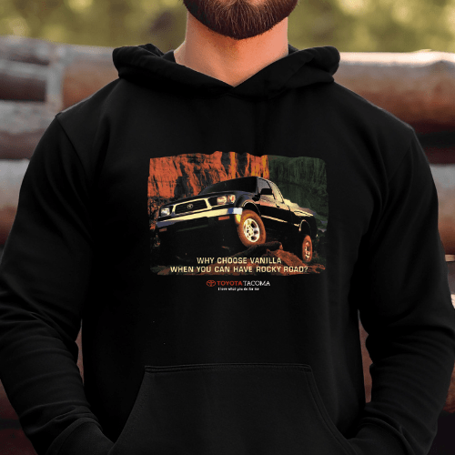 Toyota Tacoma Pick-Up Truck Retro Hoodie-Vintage Off Road T-Shirts, Sweatshirt | ZylaModa.com (Image 3)