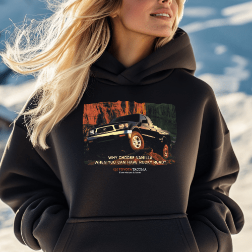 Toyota Tacoma Pick-Up Truck Retro Hoodie-Vintage Off Road T-Shirts, Sweatshirt | ZylaModa.com (Image 2)