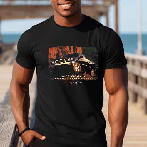 Toyota Tacoma Men's Big and Tall Retro T-shirt-Vintage Off Road Hoodie, Sweatshirt | ZylaModa.com (Image 2)
