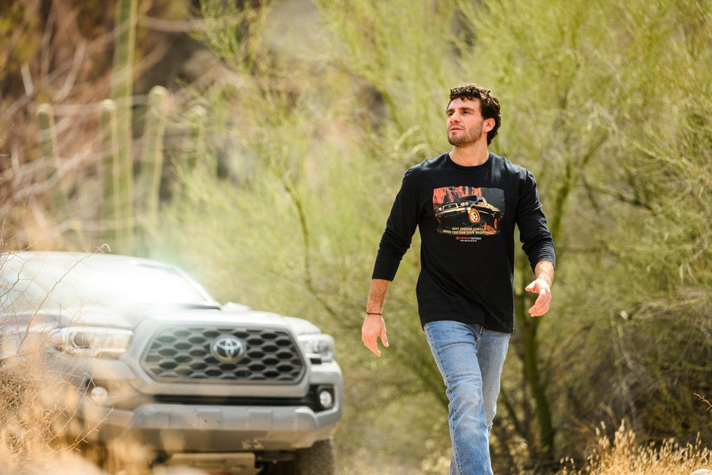 Toyota Tacoma Pick-Up Truck Vintage Inspired Long Sleeve Tee Hoodie, Sweatshirt | ZylaModa.com (Image 2)