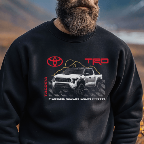 Toyota Tacoma TRD Pick-Up 4 x 4 Crewneck Sweatshirt T-Shirts, Hoodie | ZylaModa.com (Image 2)