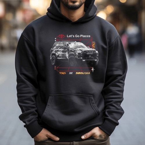 Toyota TRD Sequoia Let's Go Places 4x4 Hoodie T-Shirts, Sweatshirt | ZylaModa.com (Image 2)