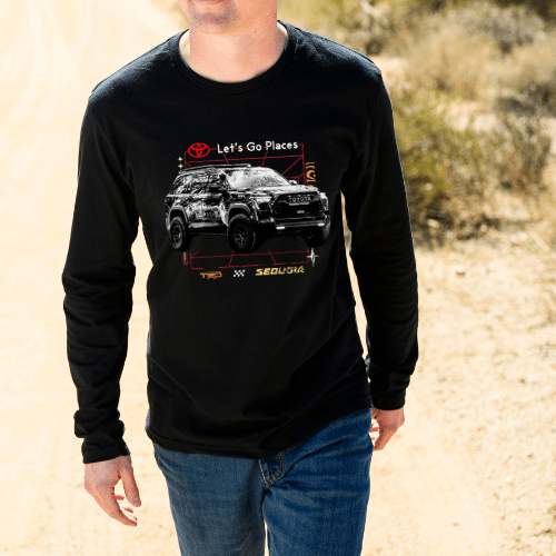 Toyota TRD Sequoia Let's Go Places Long Sleeve Tee Hoodie, Sweatshirt | ZylaModa.com (Image 3)