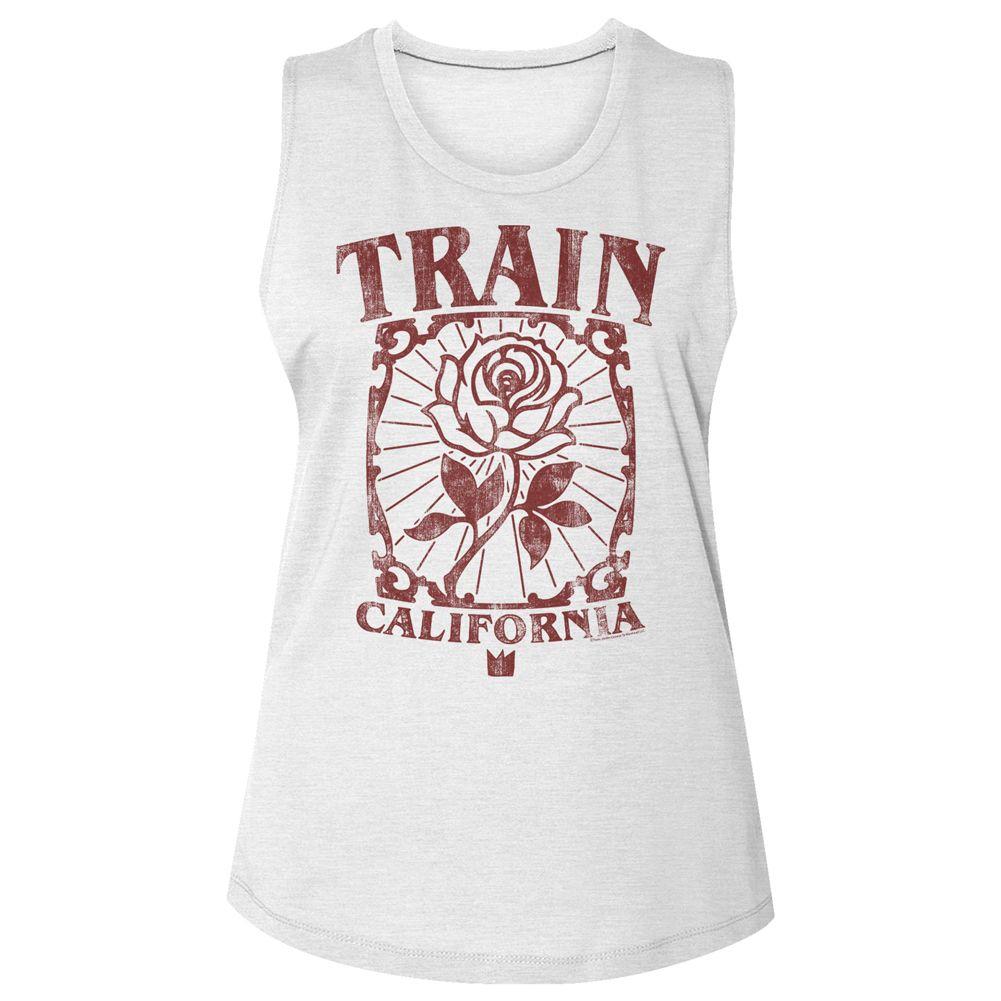 Train California Rose Womens Slub T-Shirt Hoodie, Sweatshirt | ZylaModa.com
