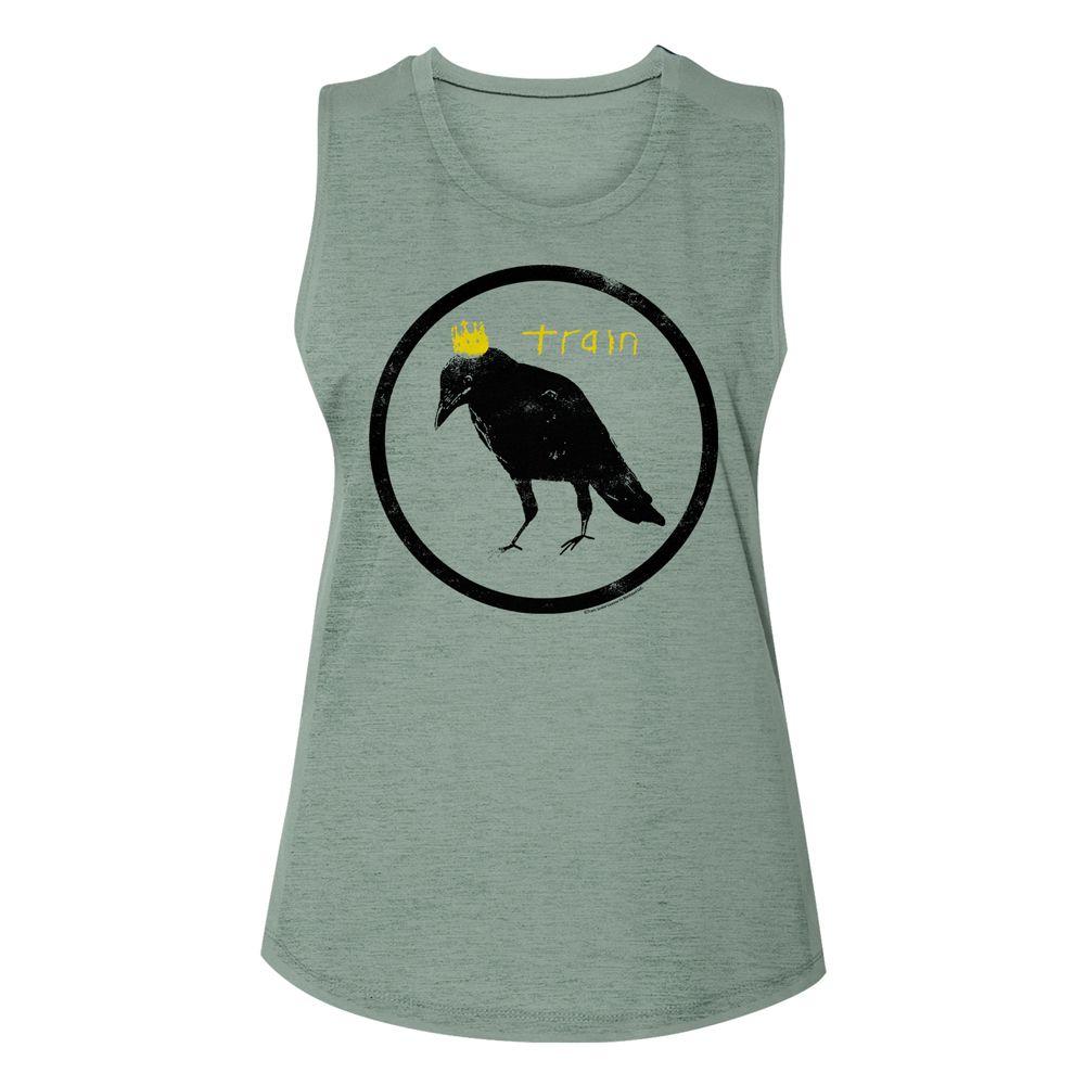 Train Crow & Crown In Circle Womens Slub T-Shirt Hoodie, Sweatshirt | ZylaModa.com