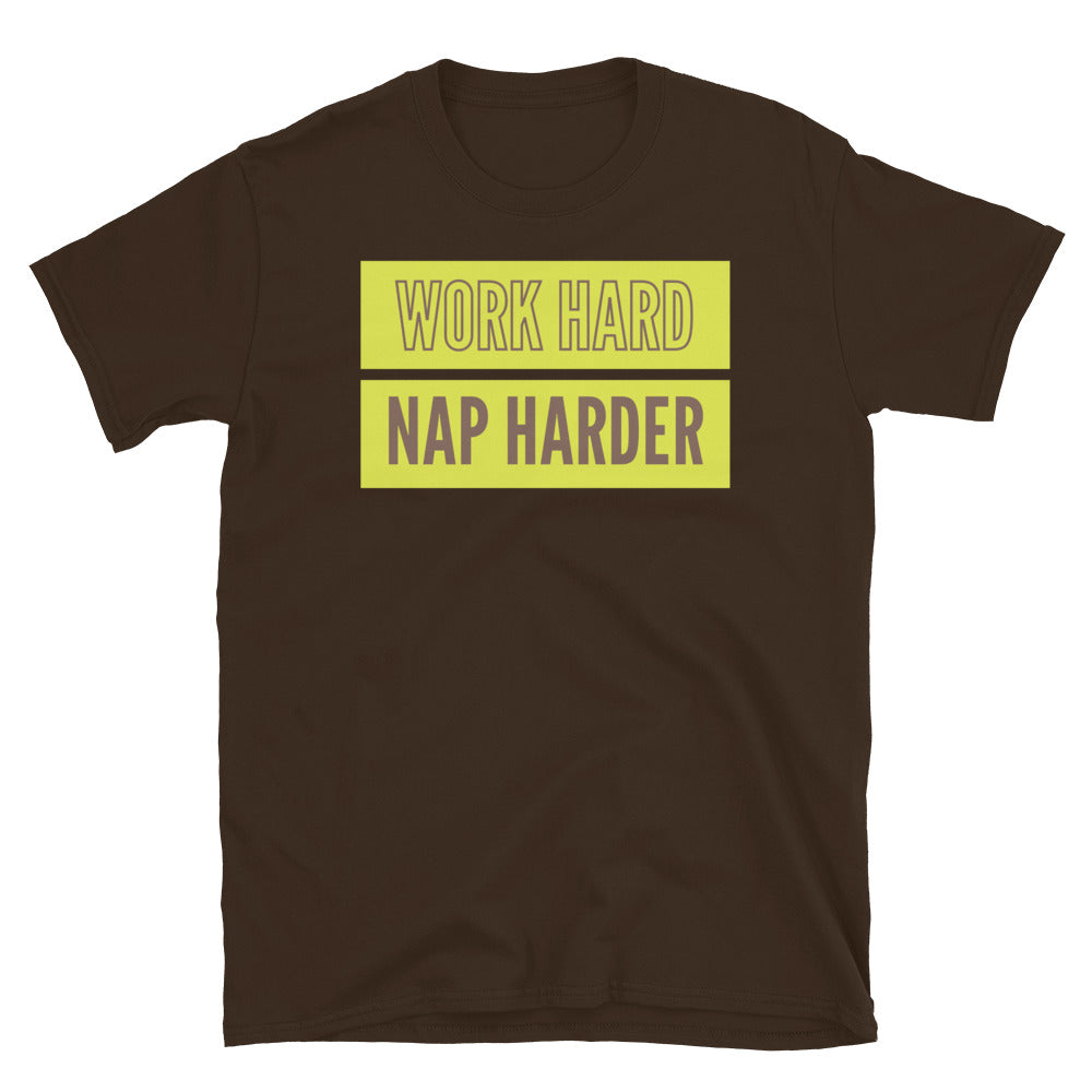 Work Hard, Nap Harder T-Shirt Hoodie, Sweatshirt | ZylaModa.com (Image 1)