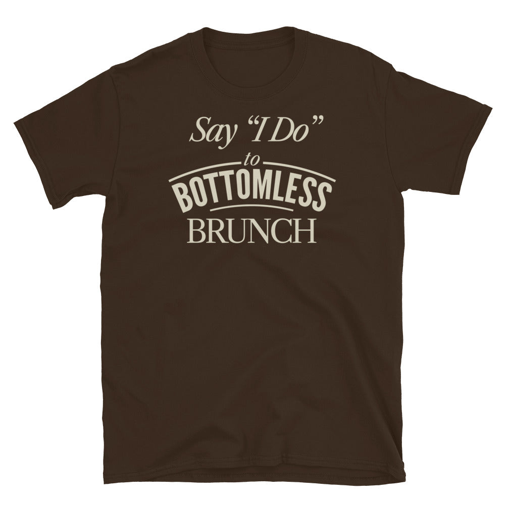 Say Ã¢â‚¬Å“I DoÃ¢â‚¬Â To Bottomless Brunch T-Shirt Hoodie, Sweatshirt | ZylaModa.com (Image 1)