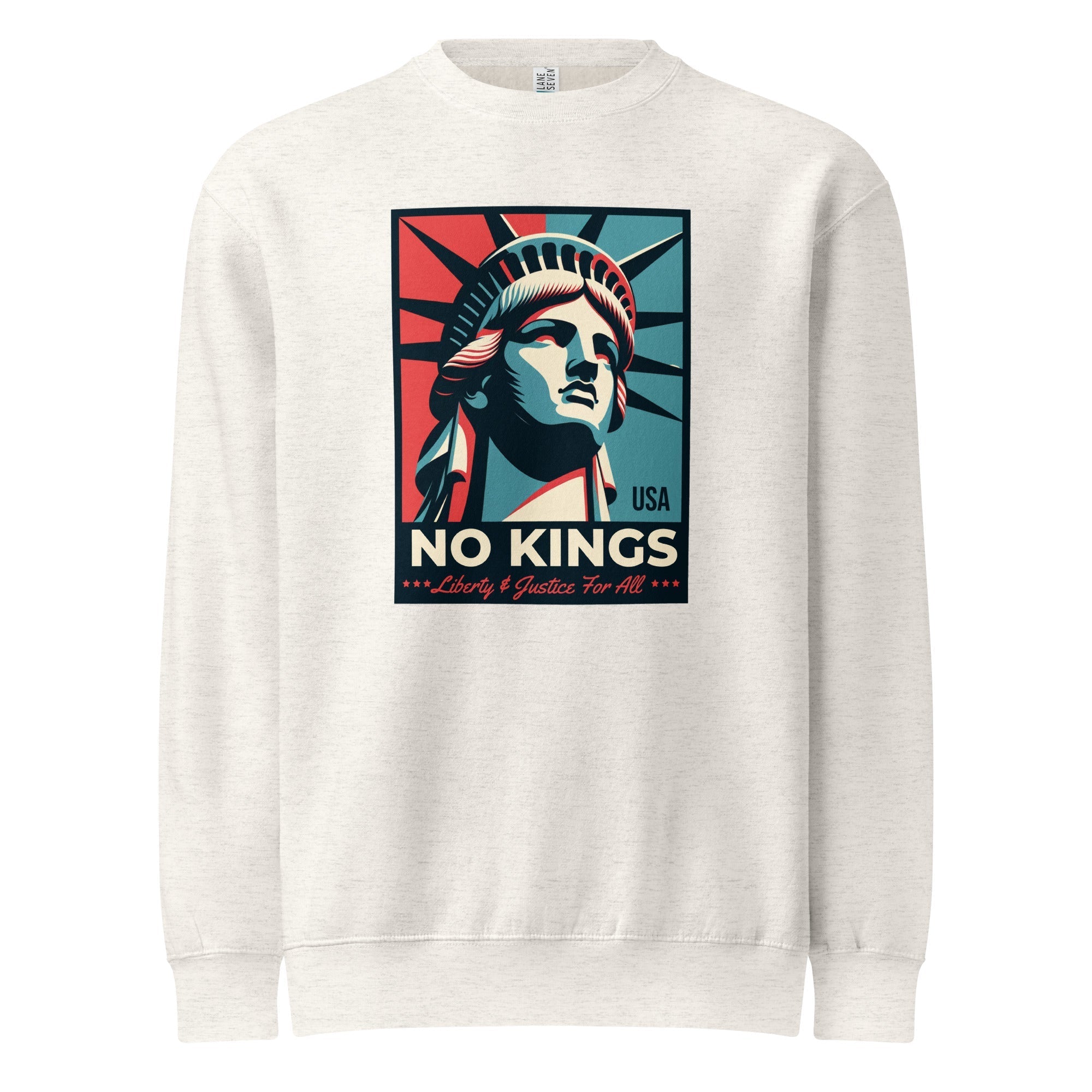 No Kings - Liberty and Justice For All - Premium Crew Neck Sweatshirt T-Shirts, Hoodie | ZylaModa.com (Image 2)