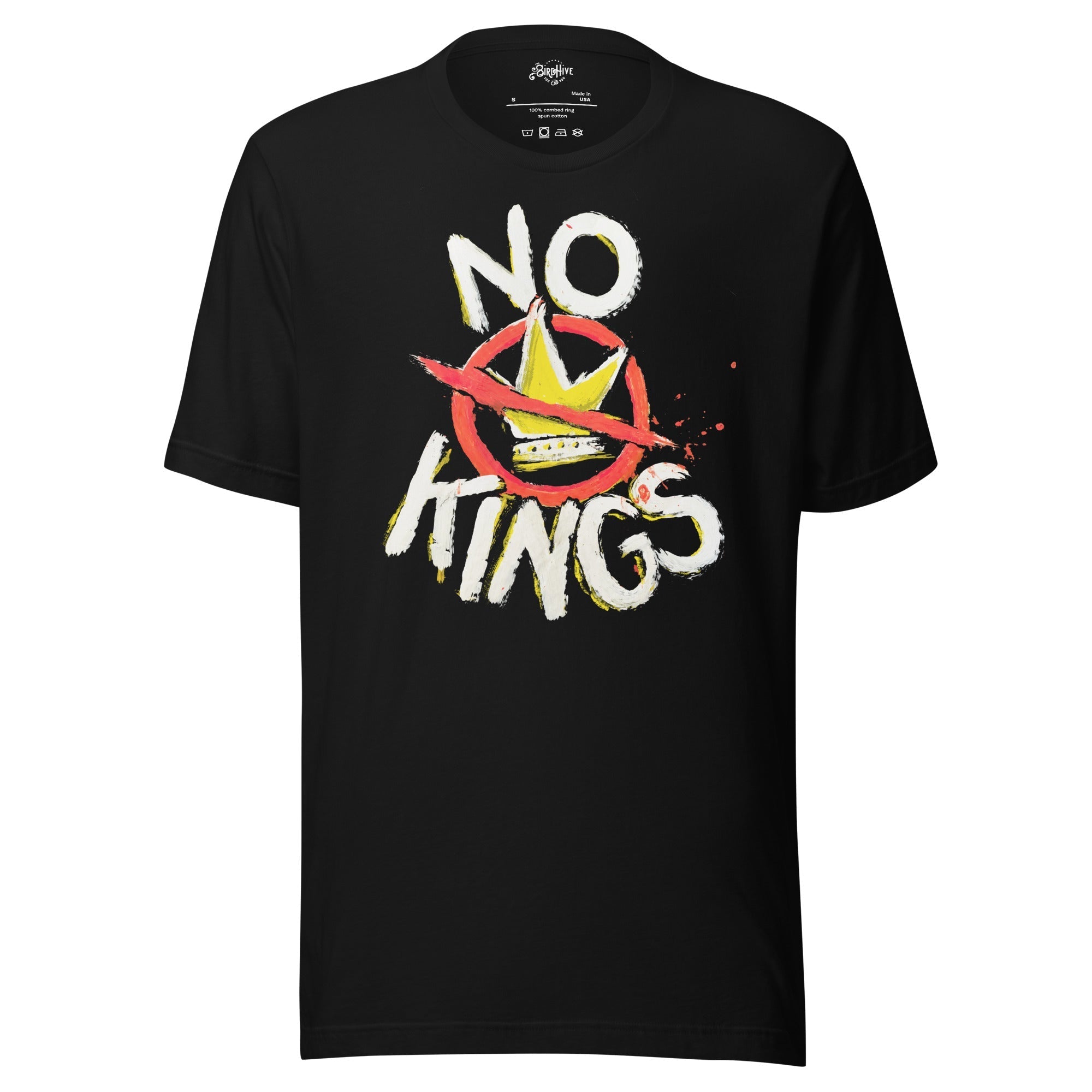 "No Kings" 100%Made in USA- Unisex t-shirt Hoodie, Sweatshirt | ZylaModa.com (Image 1)