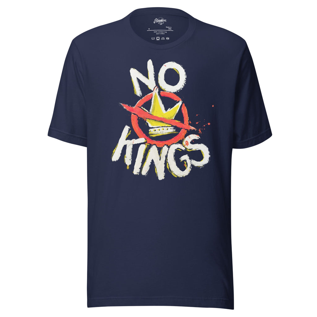 "No Kings" 100%Made in USA- Unisex t-shirt Hoodie, Sweatshirt | ZylaModa.com (Image 2)