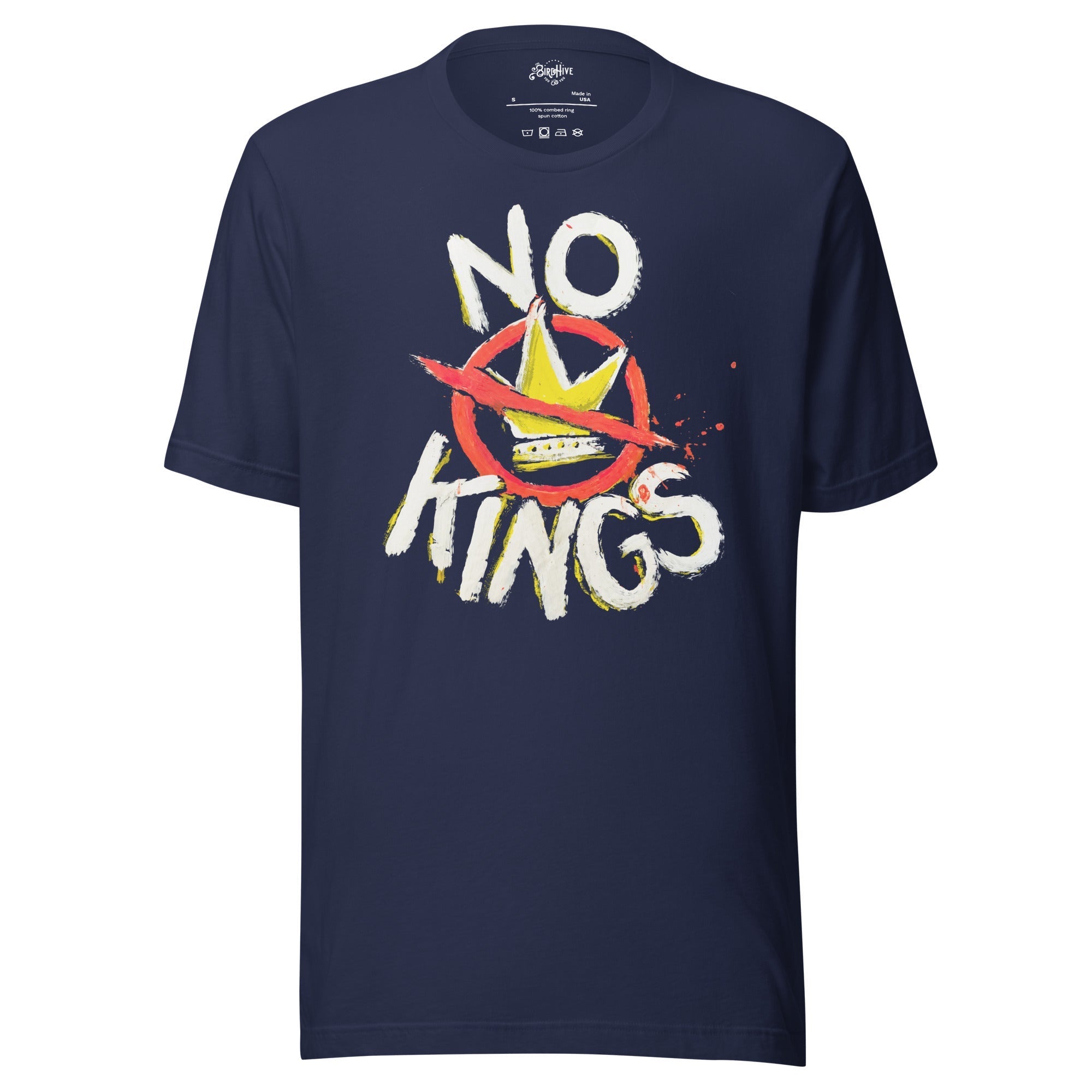 "No Kings" 100%Made in USA- Unisex t-shirt Hoodie, Sweatshirt | ZylaModa.com (Image 2)