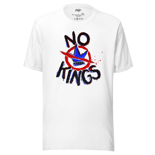 "No Kings" 100%Made in USA- Unisex t-shirt, white Hoodie, Sweatshirt | ZylaModa.com (Image 1)