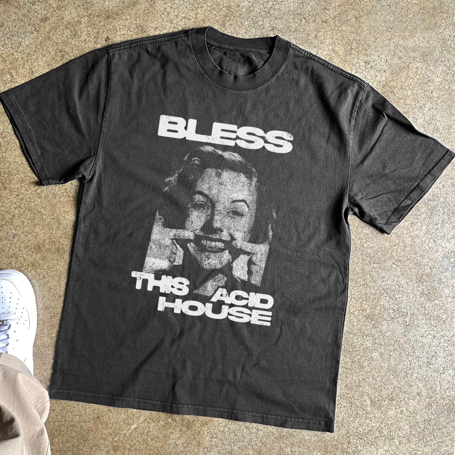 BLESS THIS ACID HOUSE HEAVYWEIGHT BLACK TSHIRT Hoodie, Sweatshirt | ZylaModa.com (Image 1)