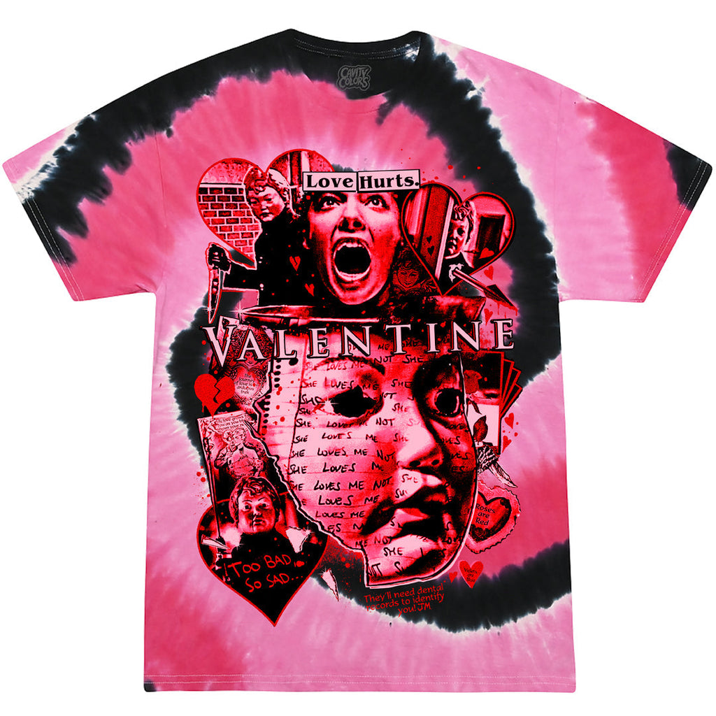 VALENTINE: LOVE HURTS - TIE-DYE T-SHIRT (BLEEDING HEART VARIANT) Hoodie, Sweatshirt | ZylaModa.com (Image 1)