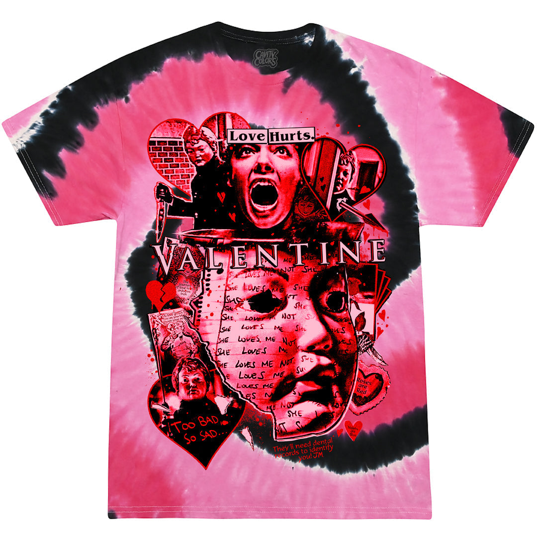 VALENTINE: LOVE HURTS - TIE-DYE T-SHIRT (BLEEDING HEART VARIANT) Hoodie, Sweatshirt | ZylaModa.com (Image 1)