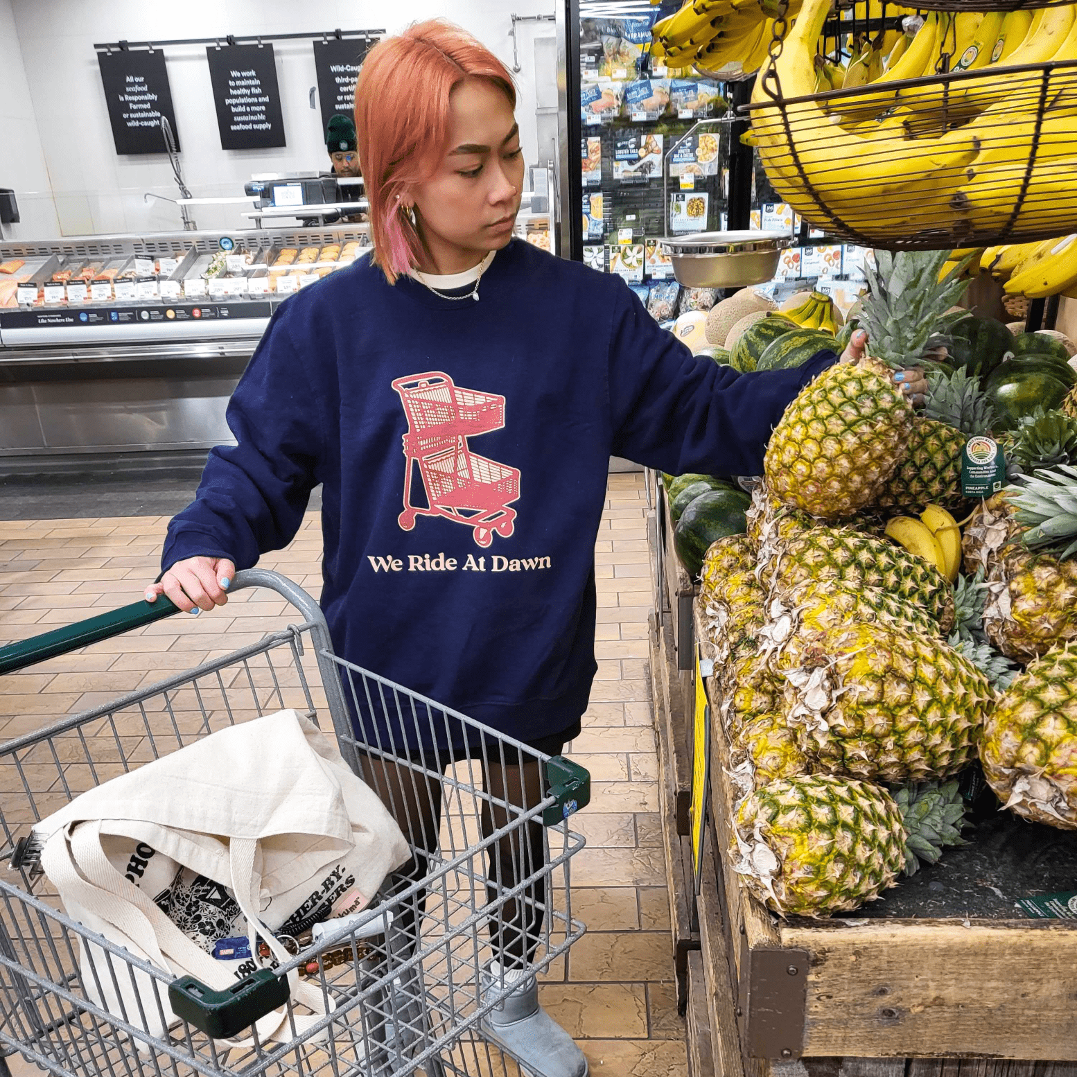 We Ride At Dawn Cart Crewneck Sweatshirt T-Shirts, Hoodie | ZylaModa.com (Image 2)