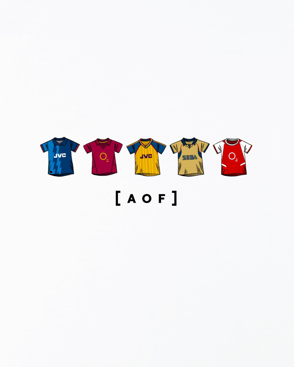 AFC Printed Classics White Tee Hoodie, Sweatshirt | ZylaModa.com (Image 2)
