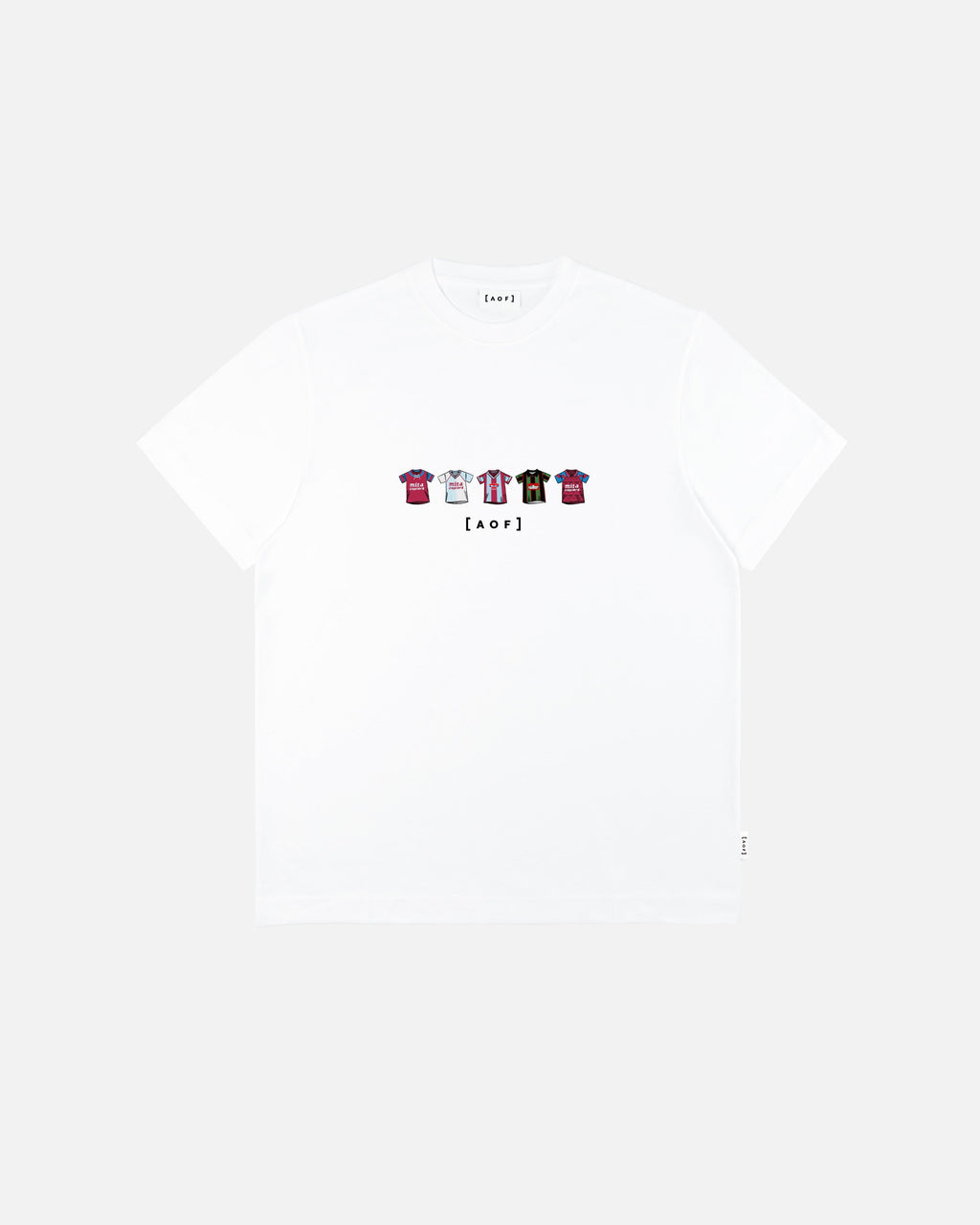 AVFC Printed Classics White Tee Hoodie, Sweatshirt | ZylaModa.com (Image 1)