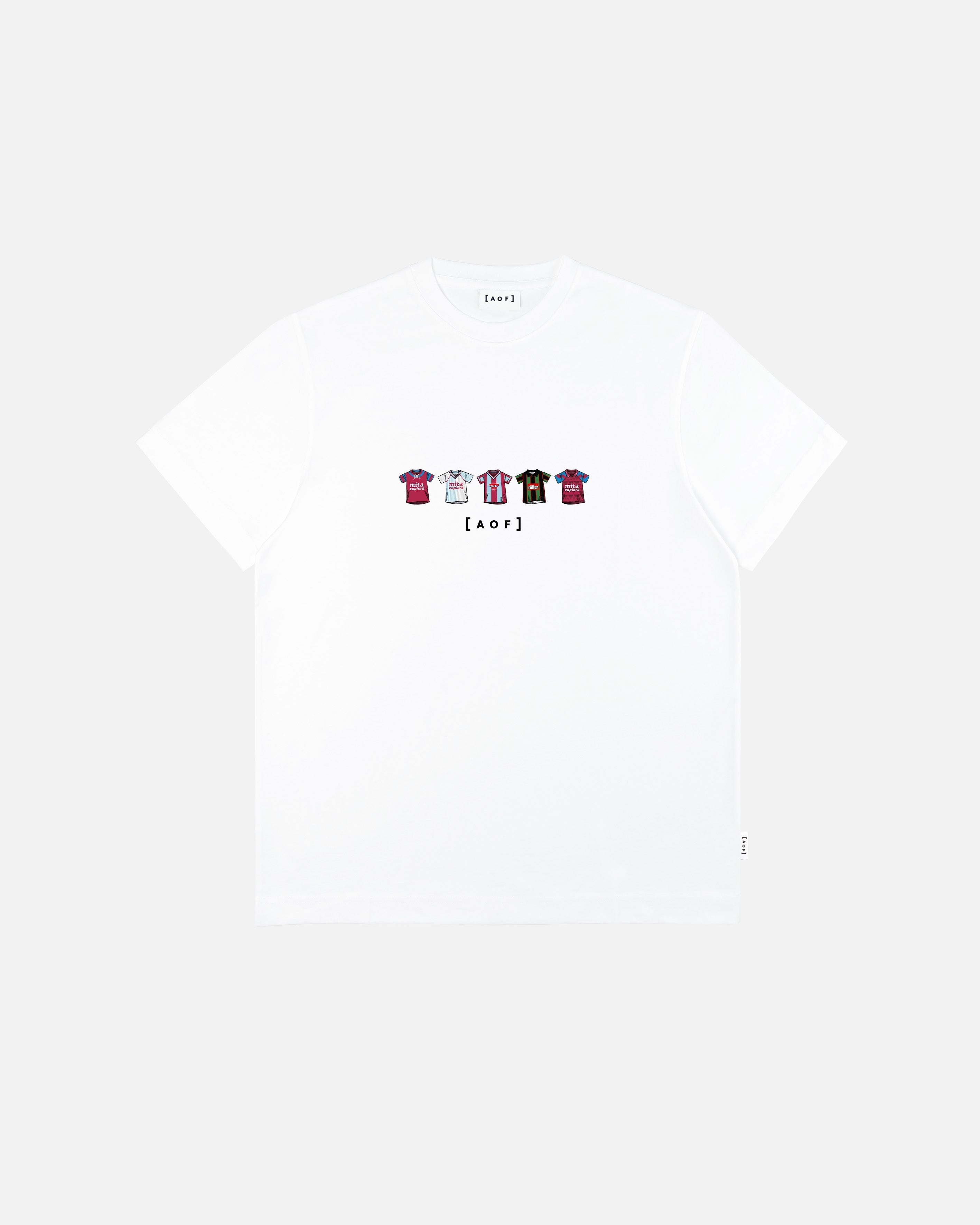 AVFC Printed Classics White Tee Hoodie, Sweatshirt | ZylaModa.com (Image 1)