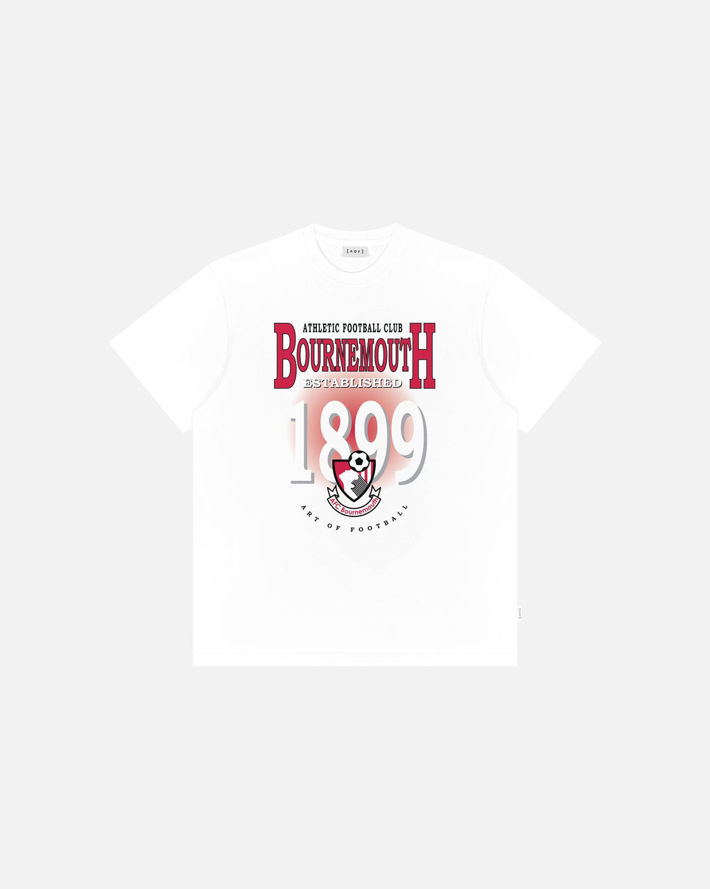 AFC Bournemouth Retro Graphic White Tee Hoodie, Sweatshirt | ZylaModa.com (Image 1)