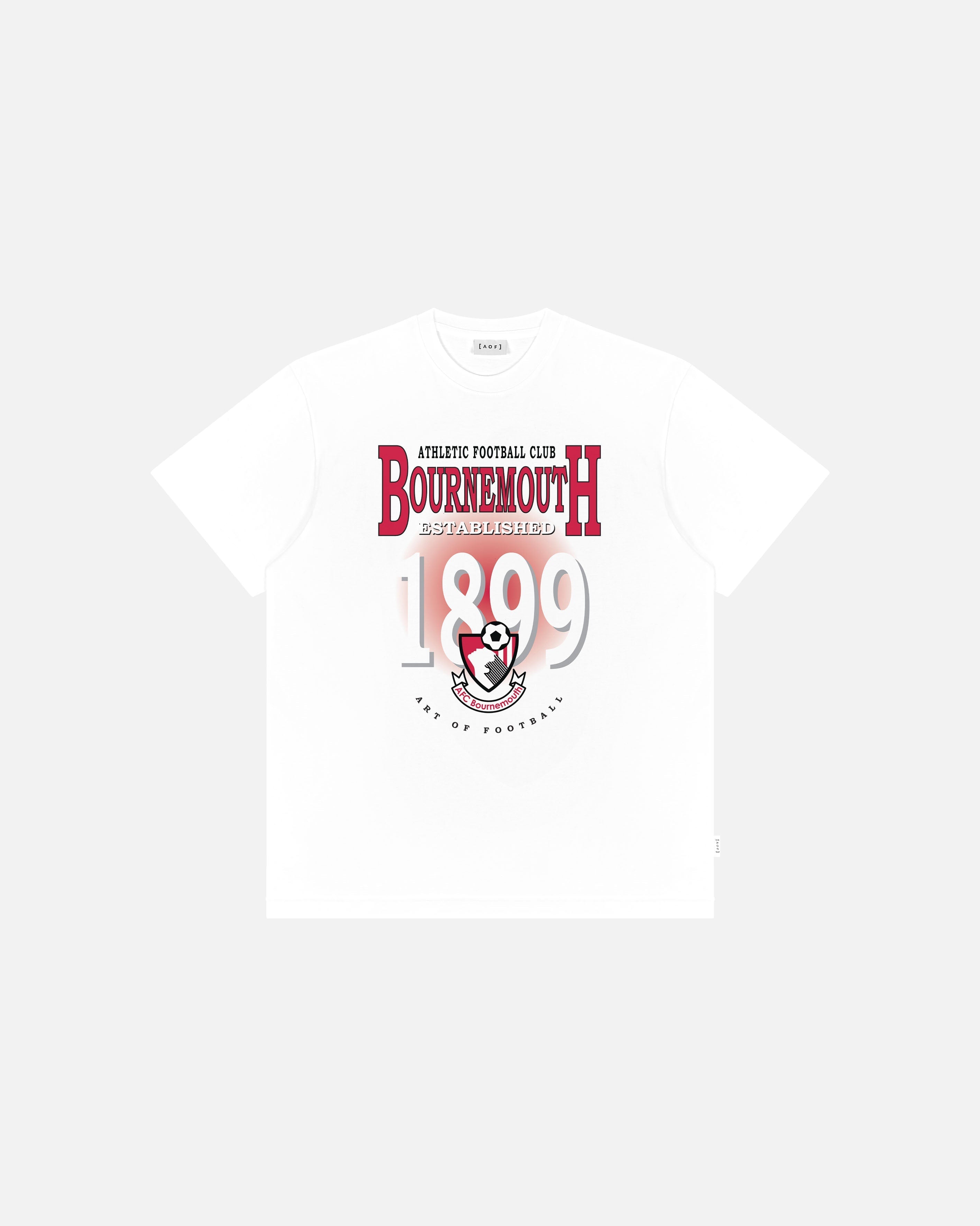 AFC Bournemouth Retro Graphic White Tee Hoodie, Sweatshirt | ZylaModa.com (Image 1)