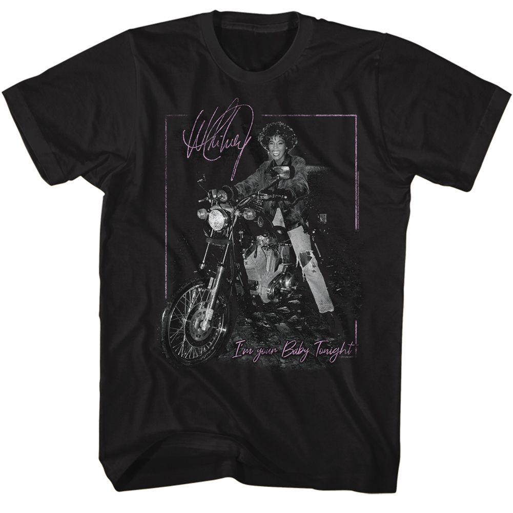 Whitney Houston - Whitney-motorcycle Boyfriend Tee Hoodie, Sweatshirt | ZylaModa.com