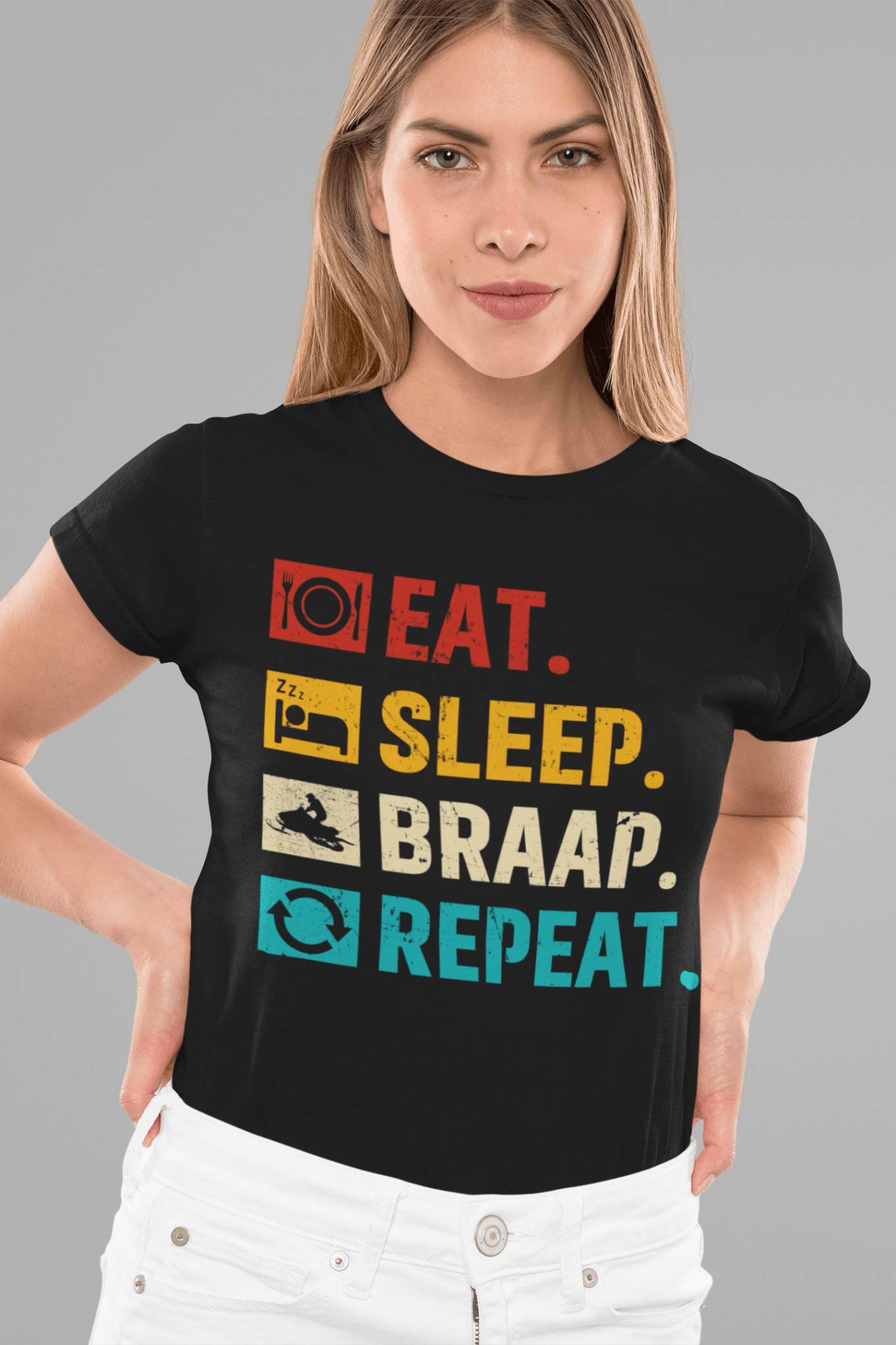 Women's Snowmobiling T-shirt Hoodie, Sweatshirt | ZylaModa.com (Image 2)
